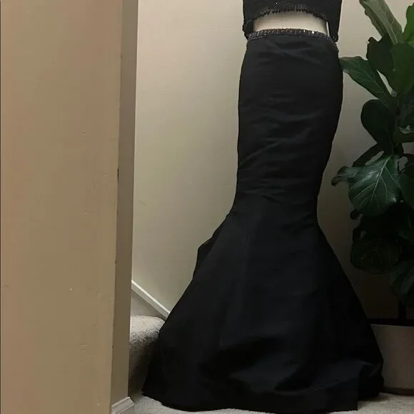 sherri hill black two piece dress Sherri Hill 55409